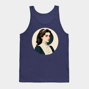 Edwardian Gibson Girl with Tired Eyes Tank Top